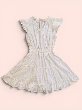 Lightweight White Ruffle Tiered Summer Dress